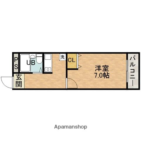 サンシード一番館(1K/2階)の間取り写真