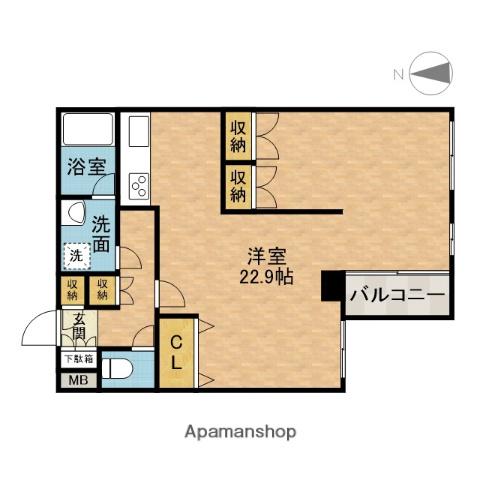 バッハレジデンス高槻1(ワンルーム/1階)の間取り写真