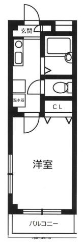 キッズ芥川(1K/1階)の間取り写真