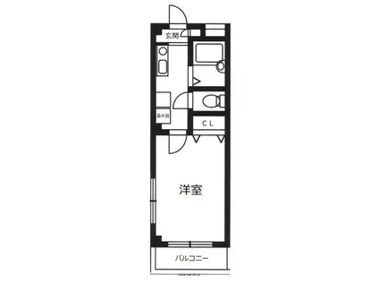 キッズ芥川(1K/1階)の間取り写真