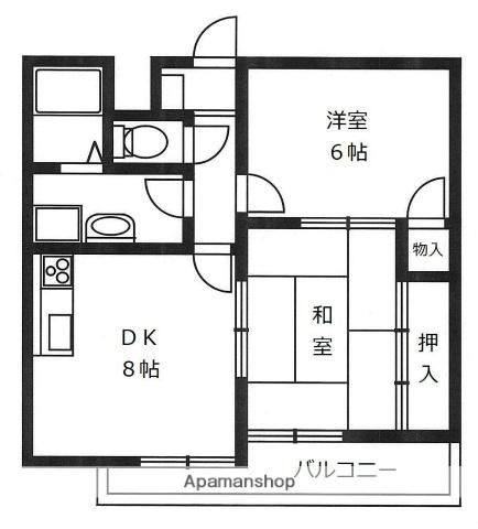 みずきマンション(2DK/3階)の間取り写真