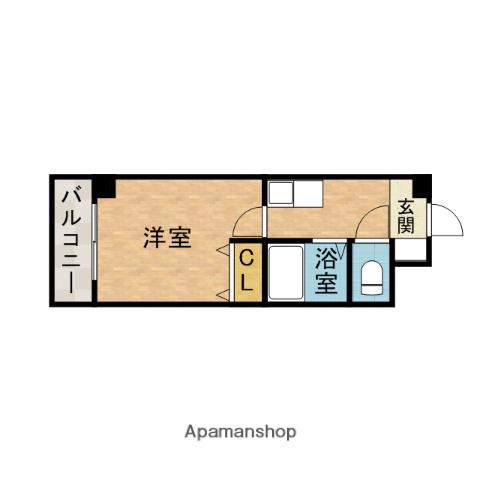 北園ハイツ(1K/5階)の間取り写真