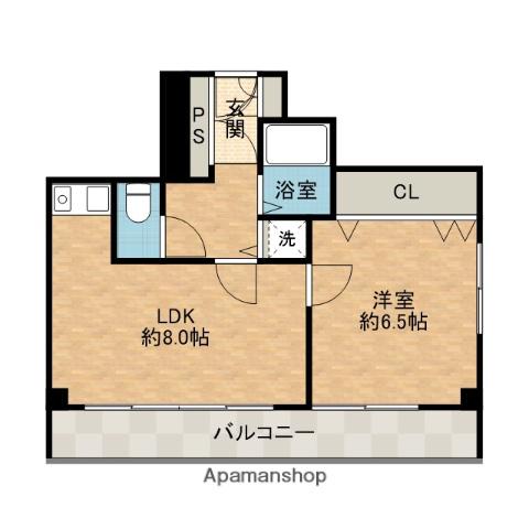 阪口ビル(1LDK/3階)の間取り写真