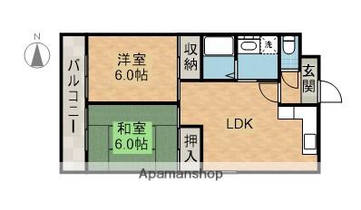 STマンションⅢ(2LDK/4階)の間取り写真
