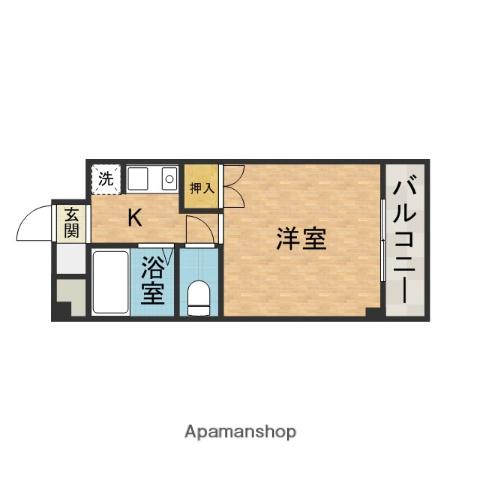 アビタシオンI(1K/2階)の間取り写真
