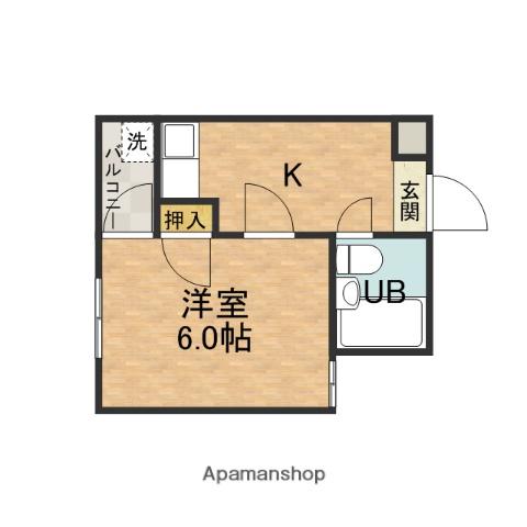 フレディハイツ京口 PART1(1K/4階)の間取り写真