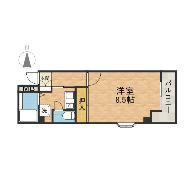 エトワールエムティースリー(1K/3階)の間取り写真