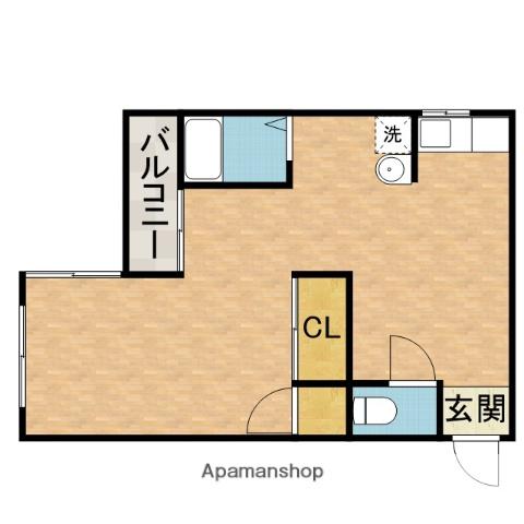 名神コーポ(ワンルーム/2階)の間取り写真
