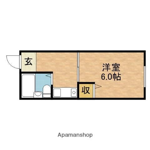 ヨシタケビル(1K/3階)の間取り写真