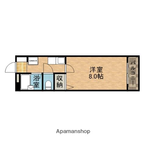 アビタシオン奈佐原B棟(1K/1階)の間取り写真