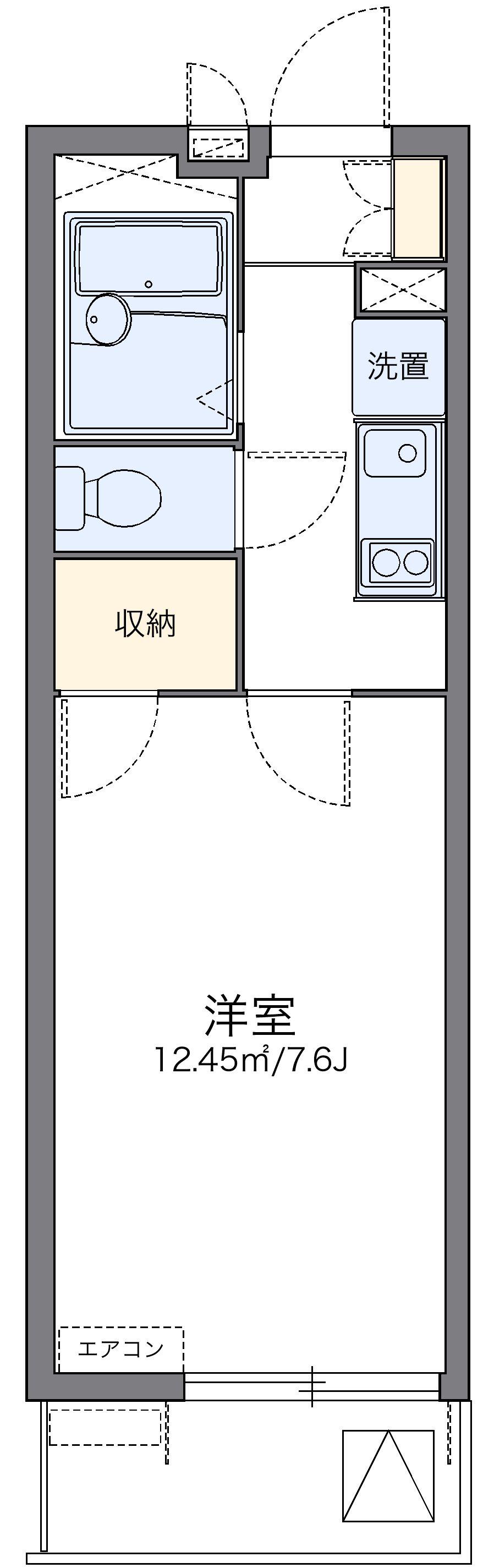 レオパレスドリームハイツ氷室(1K/3階)の間取り写真