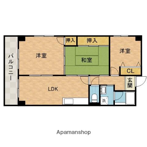 ラフォーレ南平台(3LDK/2階)の間取り写真