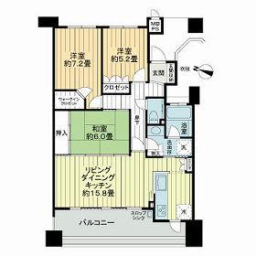 ライオンズマンション高槻リバーサイド(3LDK/4階)の間取り写真