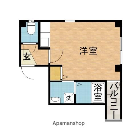 アップルハイツ上田辺(ワンルーム/3階)の間取り写真