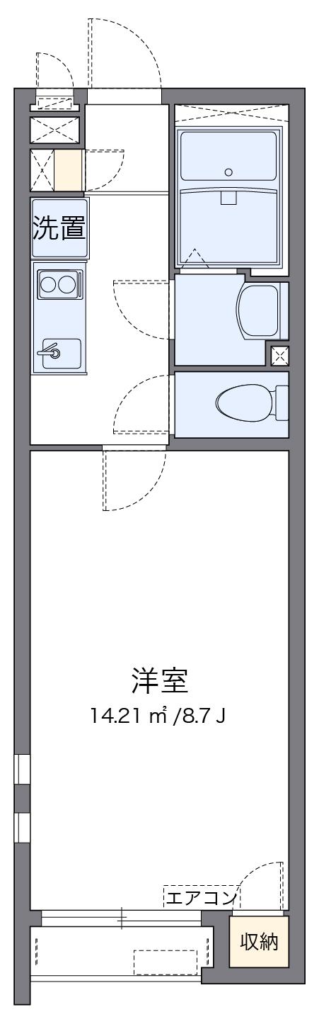 クレイノ欅(1K/1階)の間取り写真