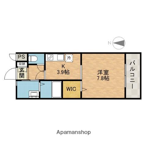 DS南芥川(1K/2階)の間取り写真
