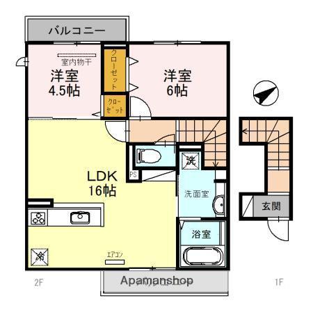 令和高浜館(2LDK/2階)の間取り写真