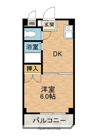 パレス北梅田(1DK/7階)の間取り写真