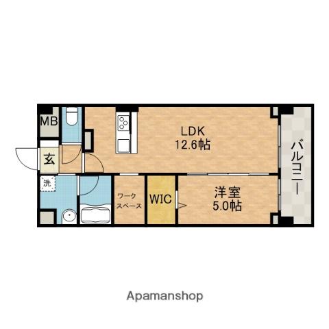 パトリアグランデ(1LDK/2階)の間取り写真