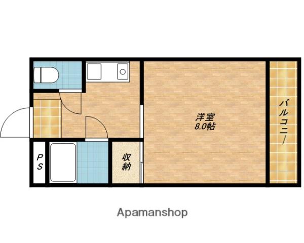 コンフォートツシマ(1K/2階)の間取り写真