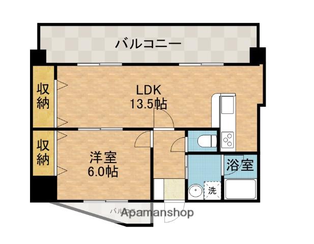 岩井ビル(1LDK/2階)の間取り写真