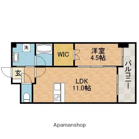 ヴェルドゥール南茨木(1LDK/3階)の間取り写真