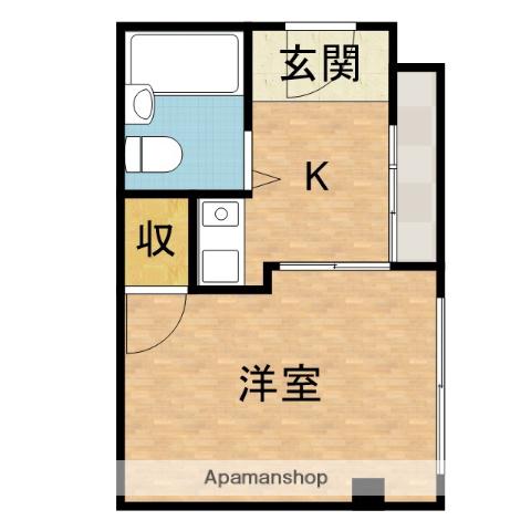 大池5番館(1K/4階)の間取り写真