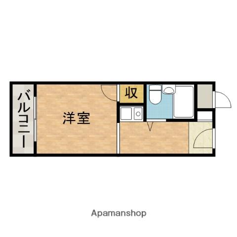 大池5番館(1K/4階)の間取り写真