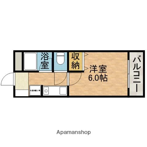 オーク・ピア(1K/5階)の間取り写真