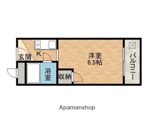 ルーミングハウス梶(ワンルーム/3階)の間取り写真