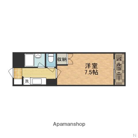 光寿ビル(1K/6階)の間取り写真