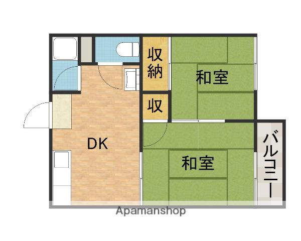今西ハイツ(2DK/1階)の間取り写真