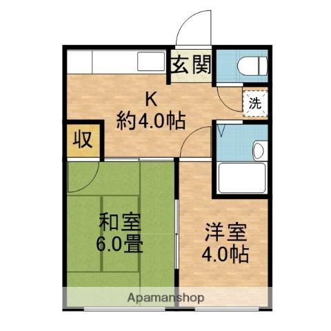 オプス正雀(2K/3階)の間取り写真