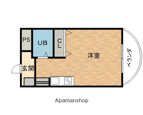 アルソレイユ(ワンルーム/1階)の間取り写真