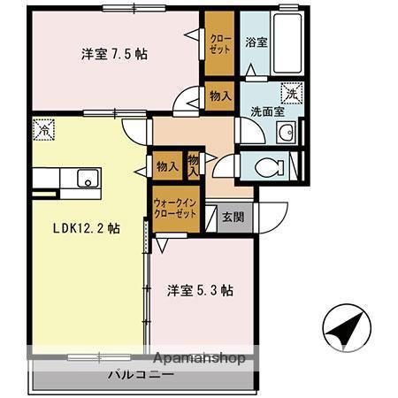 アーバンヒルズ(2LDK/2階)の間取り写真