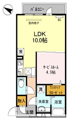 FOREST千里.EST(1LDK/1階)の間取り写真