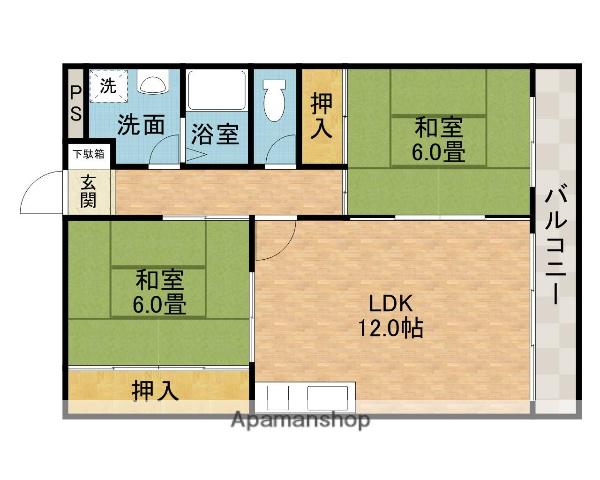 サークハイツ(2LDK/2階)の間取り写真