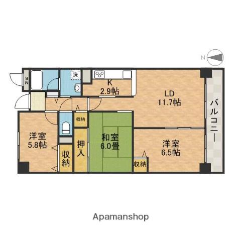 ロイヤル アネックス(3LDK/2階)の間取り写真