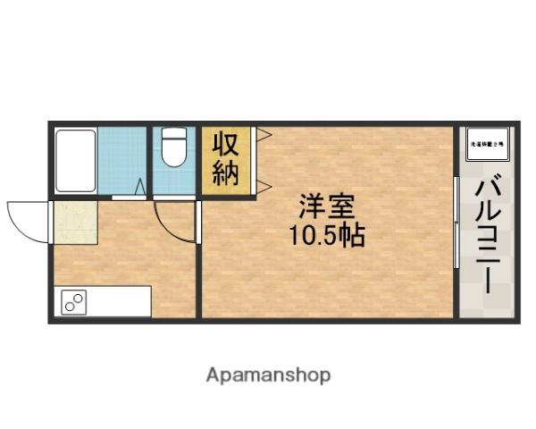 メゾンティファニー(1K/1階)の間取り写真