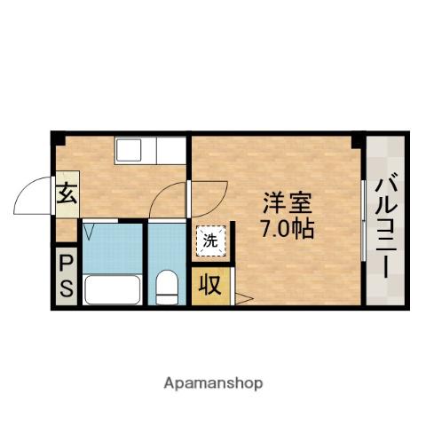 エンジェリマンション(1K/1階)の間取り写真