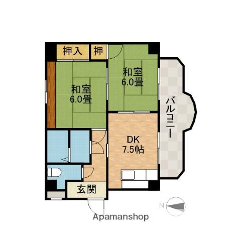 メゾンSK(2DK/2階)の間取り写真