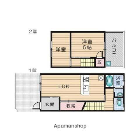 中穂積２丁目貸家(2LDK)の間取り写真