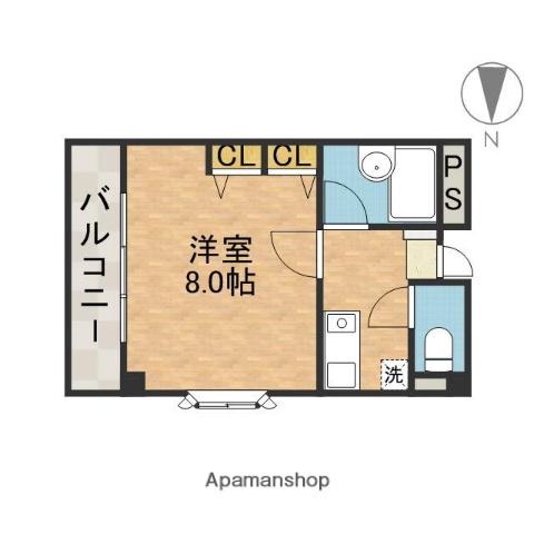 セリバノーブル(1K/3階)の間取り写真