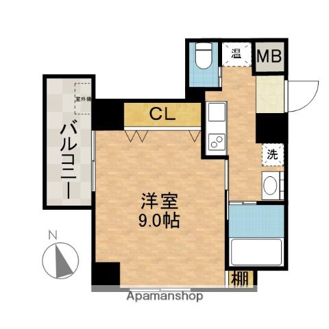 NAVI3(1K/4階)の間取り写真