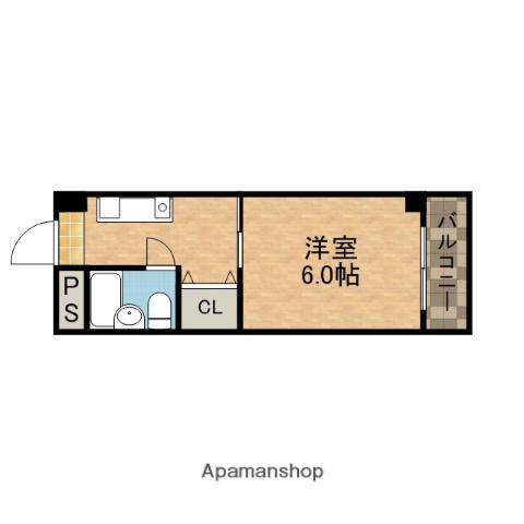 ハッピーハイツ(1K/7階)の間取り写真