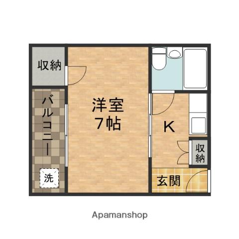 メゾン愛(1K/2階)の間取り写真