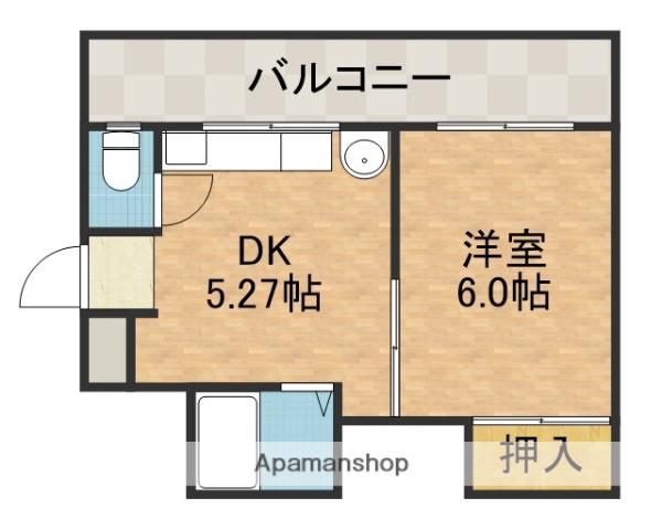 ベイスマルセ元町(1DK/3階)の間取り写真