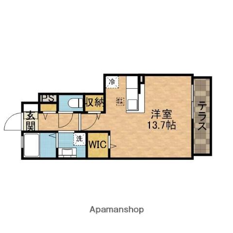 ウォーム要(ワンルーム/1階)の間取り写真