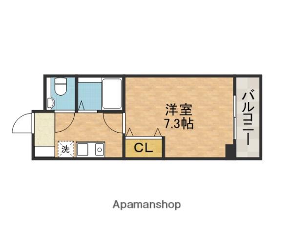 ラフォルテ駅前(1K/3階)の間取り写真