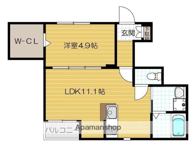 エルドール竹橋(1LDK/2階)の間取り写真
